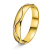 Ring gull glatt 4,5mm m/0,10 TWSI og bølget hvg.stripe buet m/flat innside