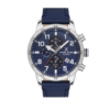 Daniel Klein Premium klokke stål m/blå reim, blå skive og tydelige tall herre multifunksjon