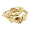 Ring "gull" Sun 2pk: tvinnede ringer, 1 bred og 1 smal reg.bar