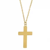 Collier fg.stål 25mm glatt kors 45+5cm
