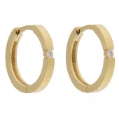 Ørering gull allianse 15ø m/ 2x 0,05ct WSI hengslet lås (Veil. 9990,-)