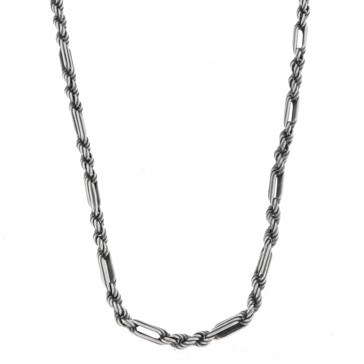 Collier rh.sølv 50cm cordel-figaro 5mm