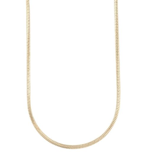 Collier "gull" Tina 3mm rundt slangekjede 47cm