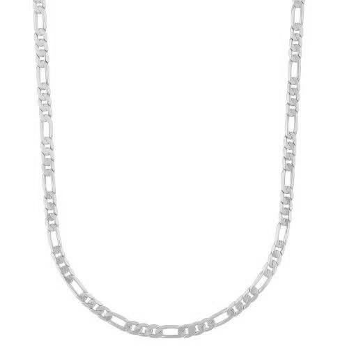 Collier "sølv" Row 3,2mm Figaro 45cm