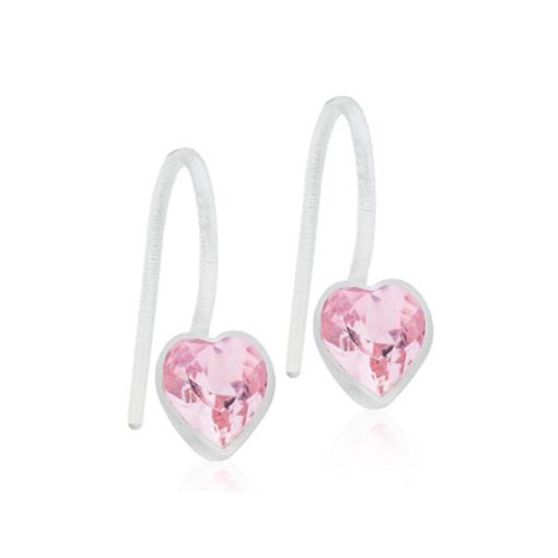 CJ MP Pendant Fixed Heart light Rose 6mm
