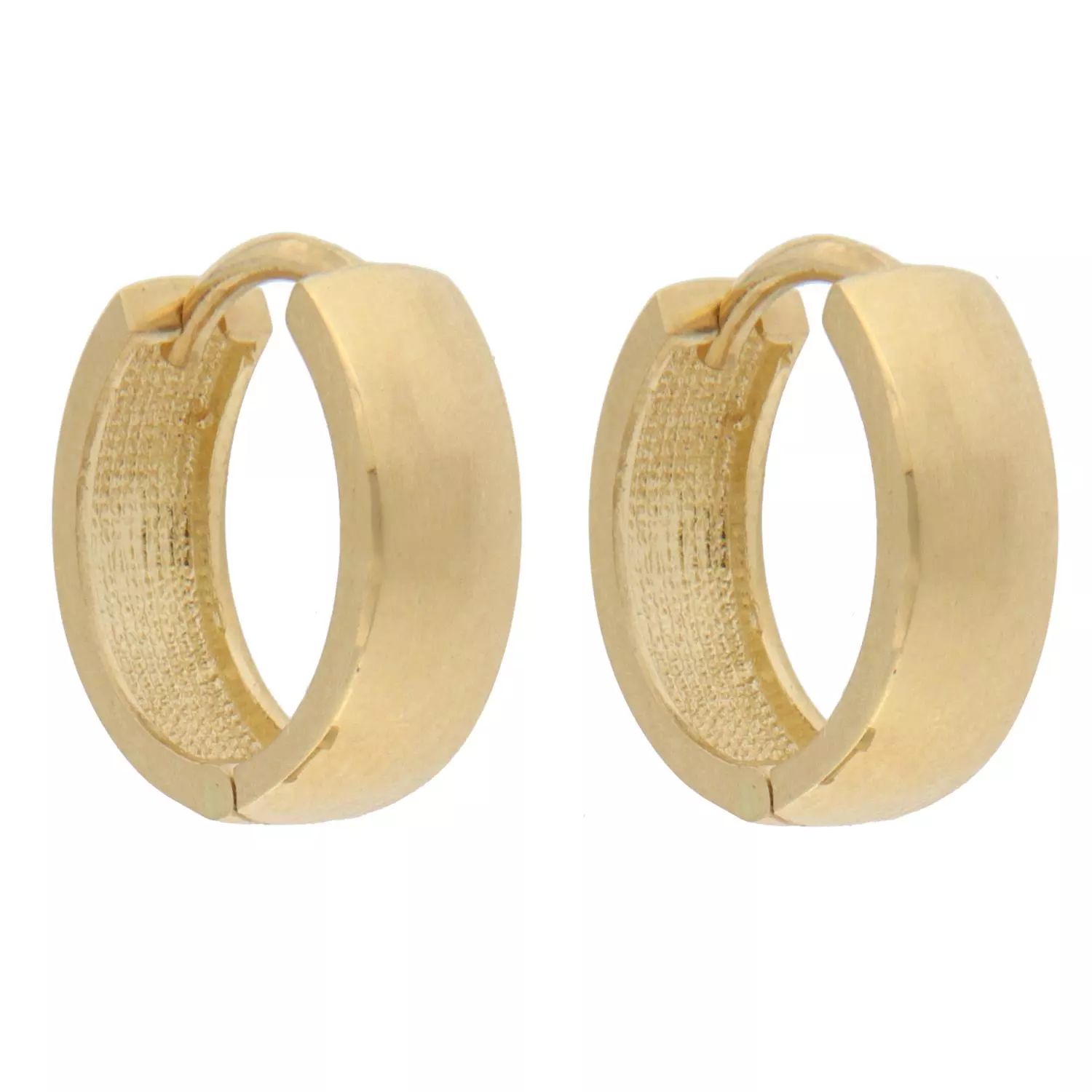 Ørering gull hengslet 4,5mm bred 14ø glatt