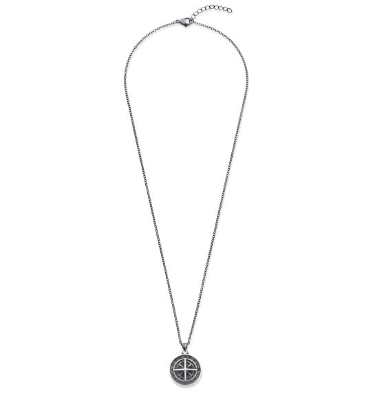 Collier stål 20ø kompass på ankerkjede 50+3,5cm - Frank 1967