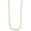 Collier gull 4,5mm paperclip chain m/runde ledd 45cm