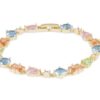 Armlenke "gull" Envy 7mm zirconer mix av former og lyse sommerfarger 18cm