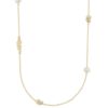 Collier "gull" Brittany fv.perler og "nuggets" foran 44cm