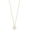 Collier "gull" Brittany 8mm perle i banket "skål" 43+4cm