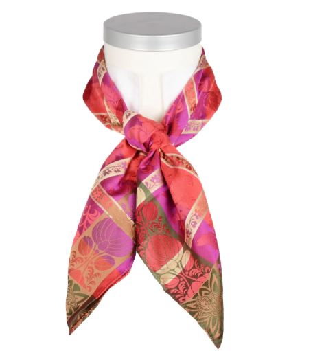 Bunadskjerf Tyrihans Mimmi 38 flerfarget i rødt / rosa / beige / lilla / grønt
