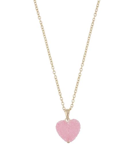 Collier "gull" Sugar hearts rosa 42+2cm
