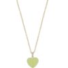 Collier "gull" Sugar hearts lys grønn 42+2cm