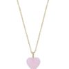 Collier "gull" Sugar hearts lys lilla 51+4+5cm