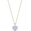 Collier "gull" Sugar hearts lys blå 42+2cm