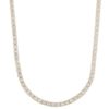 Collier «gull» Siri tennislenke m/blanke stener 42cm