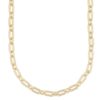 Collier «gull» Honey 6mm kjede med rektangulære og runde ledd 43cm
