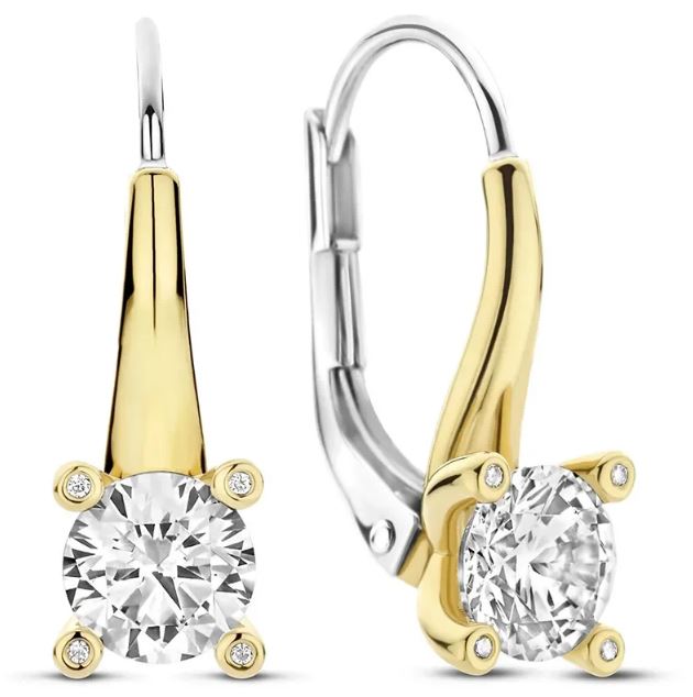 Øreheng fg.sølv 6mm blank zircon på french hook