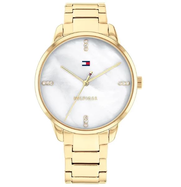 Tommy Hilfiger klokke fg.stål m/lenke, perlemor skive 36mm dame 3 BAR