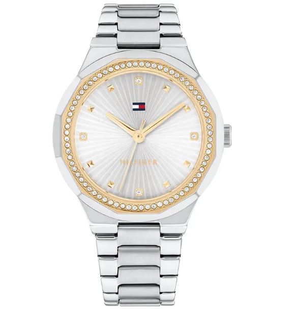 Tommy Hilfiger klokke bicolor stål m/lenke, lys skive 36mm dame 3 BAR