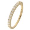 Ring gull en rad diamanter i buede fatninger 0,50ct WP