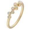 Ring gull 8 diamanter i fattekant i sikk-sakk bortover 0,20ct TWSI