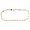 Armlenke gull 3mm flat paperclip chain 18cm