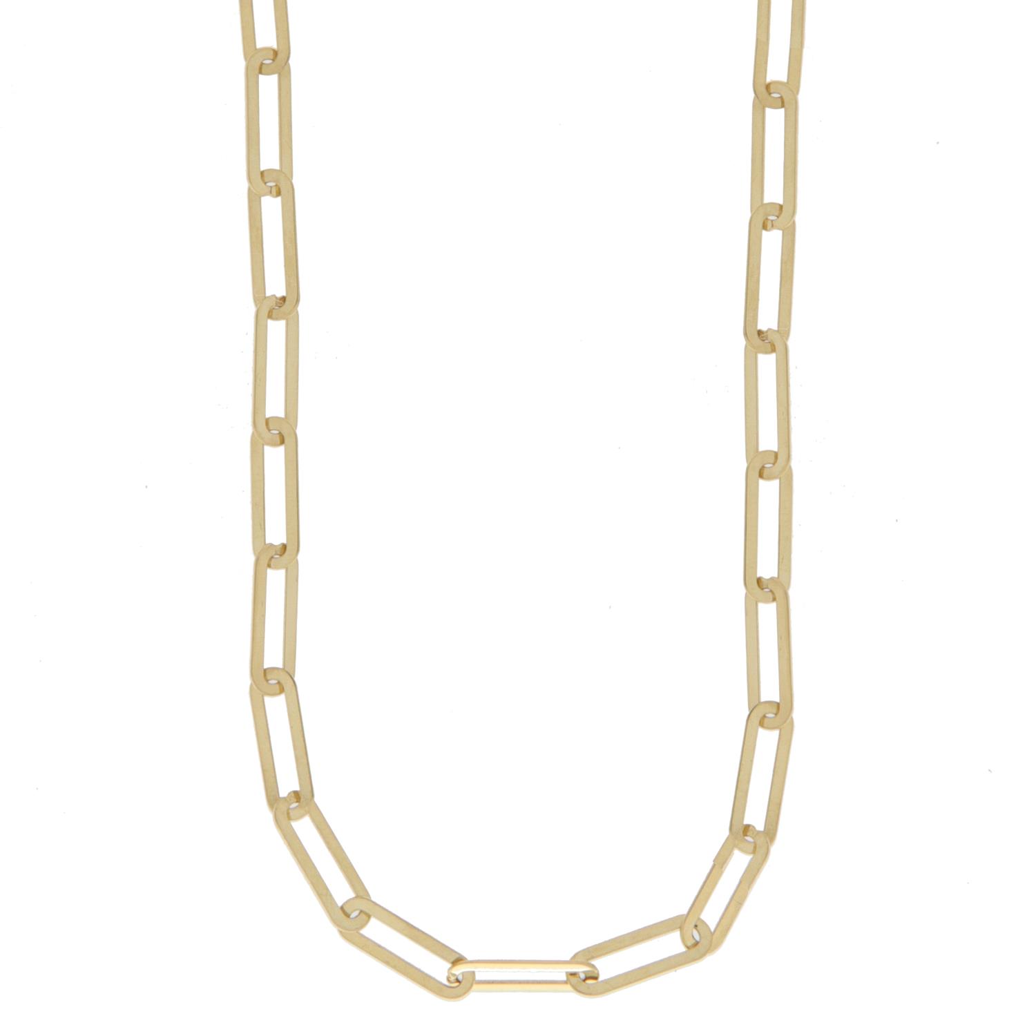 Collier gull 3mm flat paperclip chain 43cm