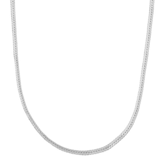 Collier "sølv" Essential Dakota herringbone kjede 50cm