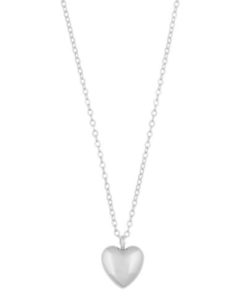 Collier "sølv" Lovely 12mm boblehjerte 41+3cm