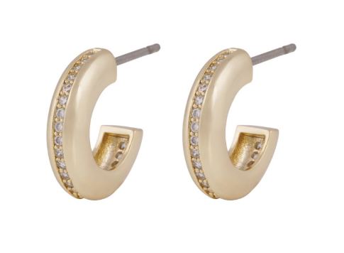 Ørering "gull" Liz 13ø halvcreol m/en rad blanke c.zirconer