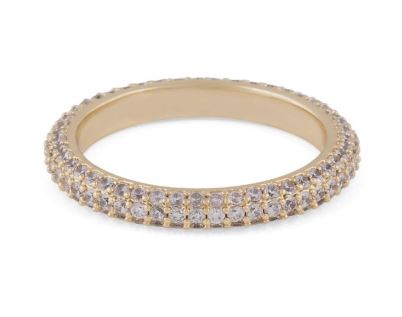 Ring "gull" Liz 3mm m/blanke c.zirconer rundt hele