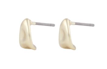 Ørepynt "gull" Wave 8mm organisk formet