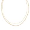 Collier fg.sølv 2r: 3mm ferskvannsperler / kulekjede
