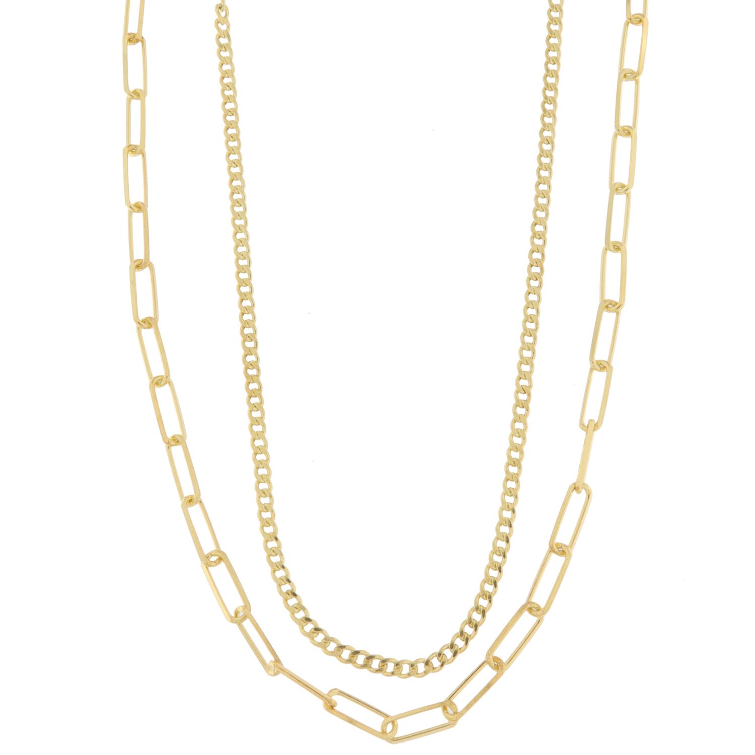 Collier forg.sølv 2r 47cm panzer+54+5cm lange ledd