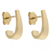Ørering gull halvcreol oval 12x9mm glatt