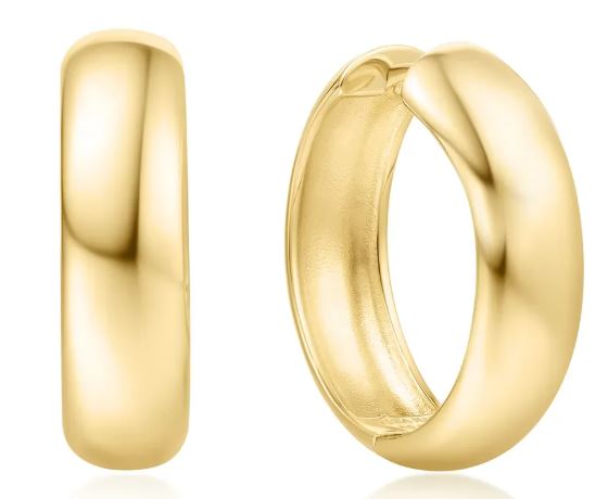 Ørering fg.sølv Sunny Sparkler 25ø, 7mm bred glatt