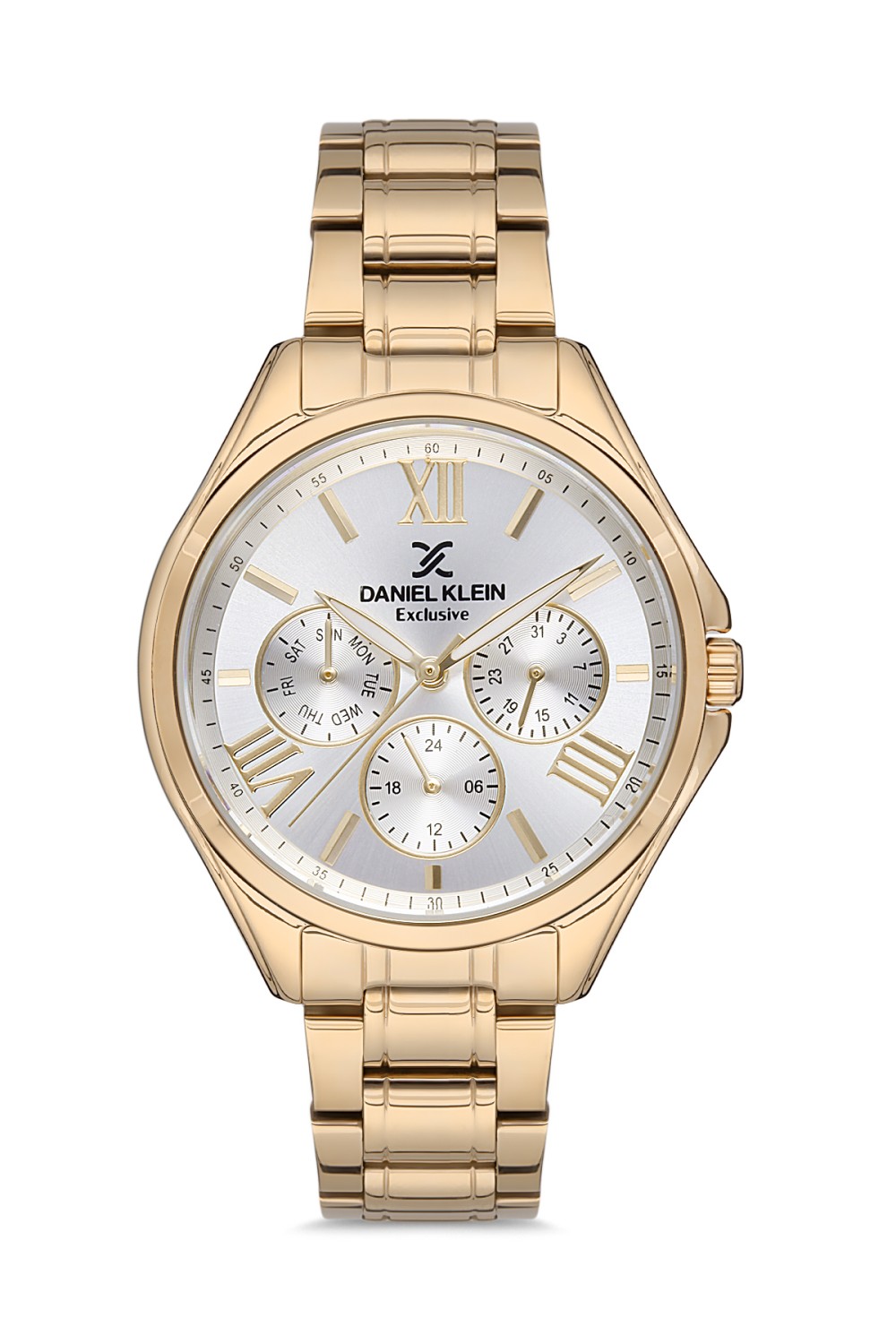 DANIEL KLEIN KLOKKE DOUBLE M/LENKE /SØLV SKIVE