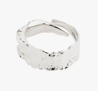 Ring "sølv" Bathilda 8mm lett banket reg.bar