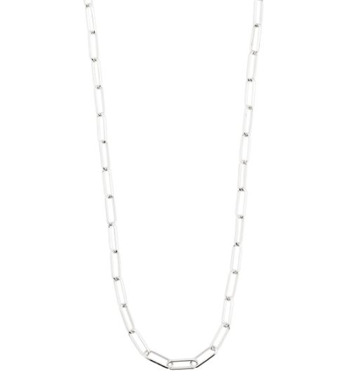 Collier "sølv" Ronja paperclip chain lange ledd 4,5mm 40+9cm