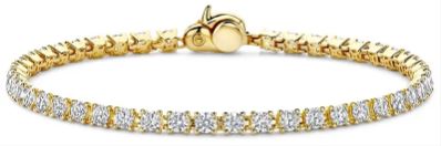 Armlenke fg.sølv tennisarml. blanke zirconer