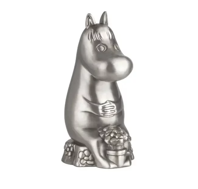 Sparebøsse "Snorkfrøken" fortinnet 18,5 cm høy