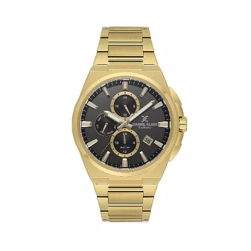 Daniel Klein Exclusive fg.stål / sort skive / multifunksjon