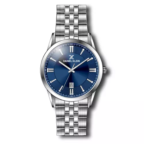 Daniel Klein Steely stål / mørk blå skive / datofunksjon