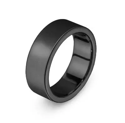 Ring stål 8mm sort, flat profil - Frank 1967