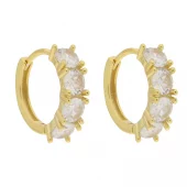 Ørering fg.sølv 14ø m/4mm c.zirconer foran
