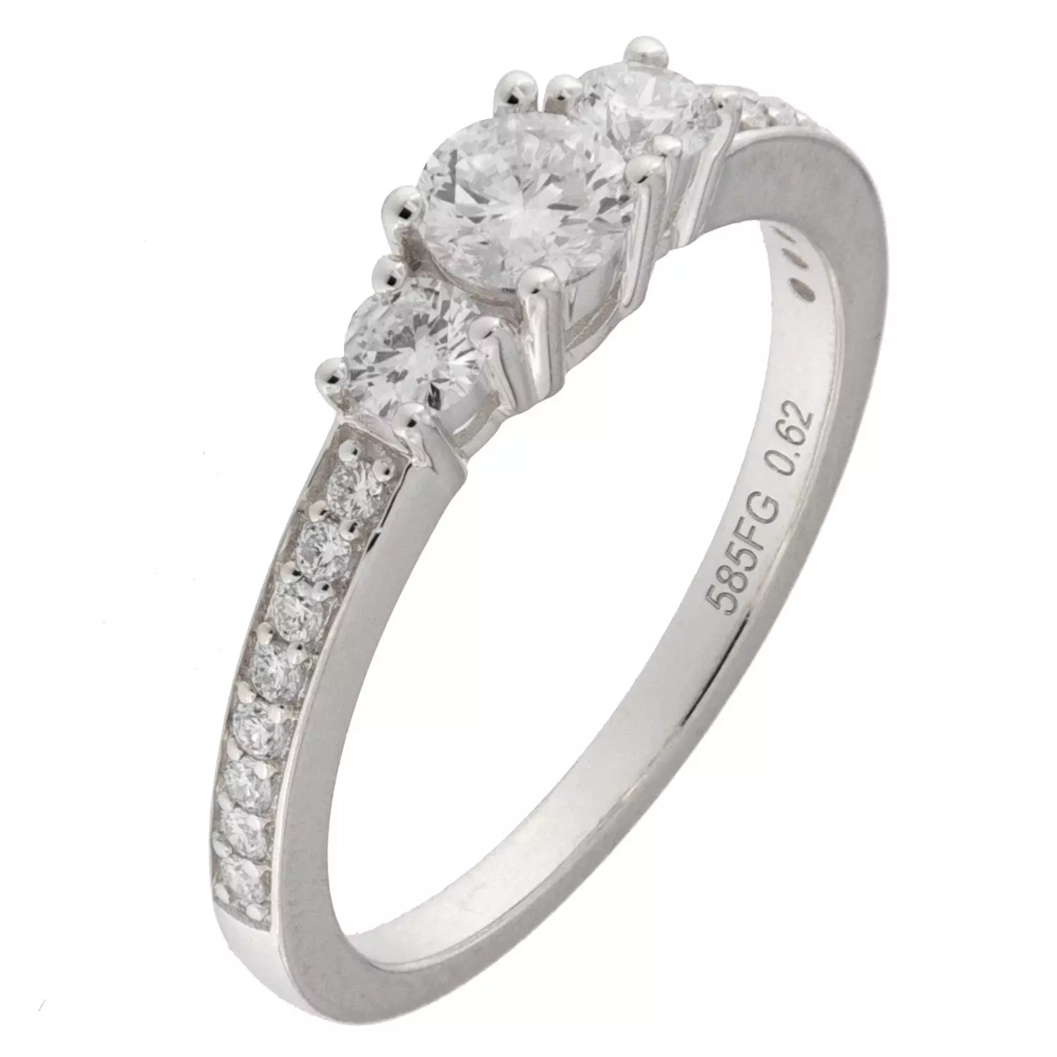 Ring hv.gull 0,62ct WSI Trillennium lux / frierring 0,30ct sentersten (Veil. 25.990,-)