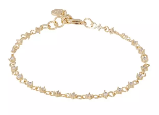 Armlenke "gull" Noctelle zirconer og sirkler i front 16+2cm