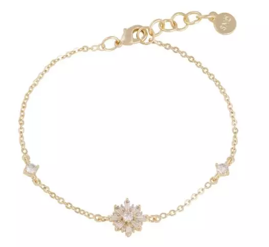 Armlenke "gull" SNÖ Icon rosett m/zirconer på sidene 17+2cm